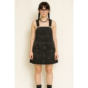 VTG Candie’s Denim Suspender Mini Skirt XL Y2K Goth Grunge Mall Goth Y2K Punk
